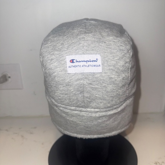 Beige and Grey Champion Logo Reversible Trapper Hat - Picture 8 of 9